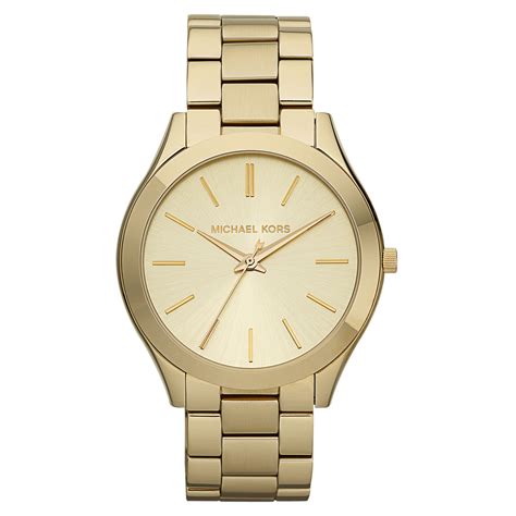 michael kors slim runway tortoise and gold tone watch|Michael Kors slim runway watch.